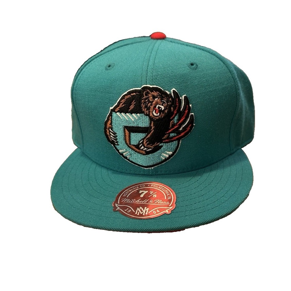NEW Vancouver Grizzlies Mitchell & Ness NBA Hat Cap Teal Fitted Size 7 7/8